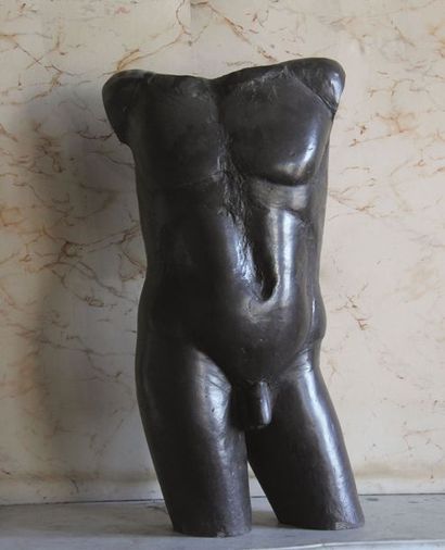 null Maurice LEGENDRE (1928-)
Torse d’homme
Plâtre patiné noir, signé.
70 x 37 x...