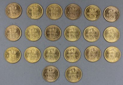 null *Vingt pièces de 10 florins en or