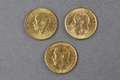 null *Trois souverains en or 1911,1912,1931