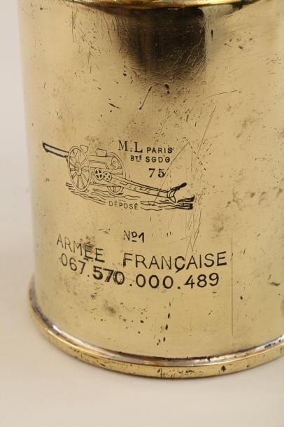 null Belle lampe à souder de l'armée française, « années 20-30 »: en laiton (poignée...
