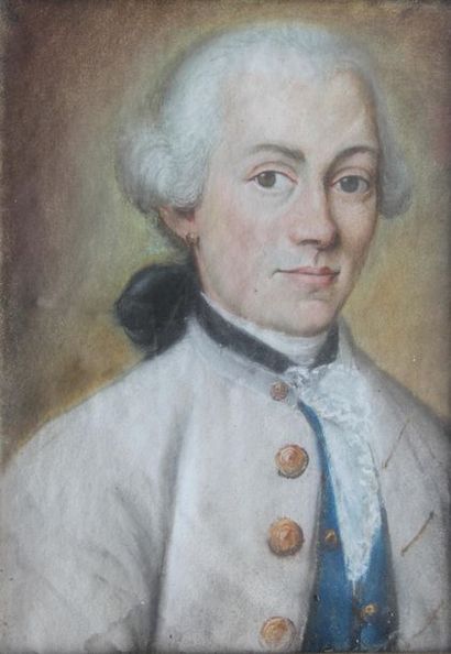 null Ecole dans le goût du XVIIIème s.
Portrait de gentilhomme
Pastel ovale
41 x...
