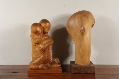 null Michel BONNAND
Couple
Sculpture en bois signée
On y joint une sculpture en bois...