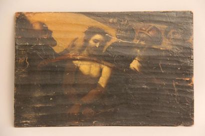 null Ecole du XIXème s.
La passion du Christ
Huile sur panneau
30 x 46,5 cm. (usures,...