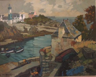 null Edouard PLANCHAIS (XXème s.)
Douelan, le port
Huile sur toile signée en bas...