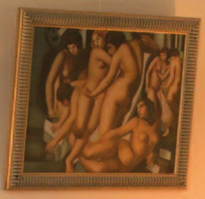 BONNARD Maurice (XXe) « Interprètation d'après de Lempicka »Huile sur toile signée...