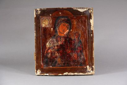 null Virgin Hodighitria of Smolensk 
Icon of Central Russian origin from the 18th...