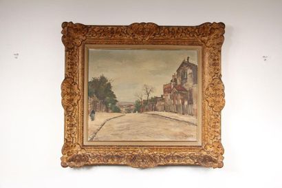 null *Marcel LEPRIN (1891-1933)
On the heights of Montmartre
Oil on canvas signed...