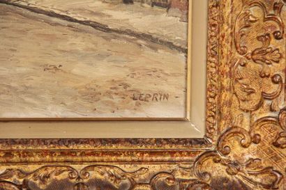 null *Marcel LEPRIN (1891-1933)
On the heights of Montmartre
Oil on canvas signed...