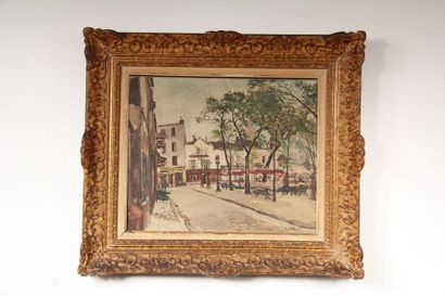 null *Marcel LEPRIN (1891-1933)
Place du Tertre
Oil on canvas signed lower right
38...