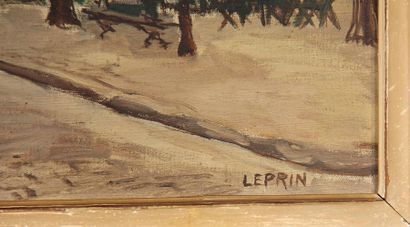 null *Marcel LEPRIN (1891-1933)
Place du Tertre
Huile sur toile signée en bas à droite
38...