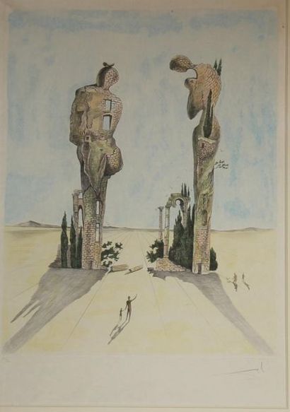null Salvador DALI (1904-1989) Archaeological
Reminiscences of the Angelus of Millet
Lithograph...