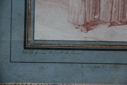 null Joseph VERNET (1714-1789) attributed to
Femme sur le port
Sanguine
18.5 x 14...