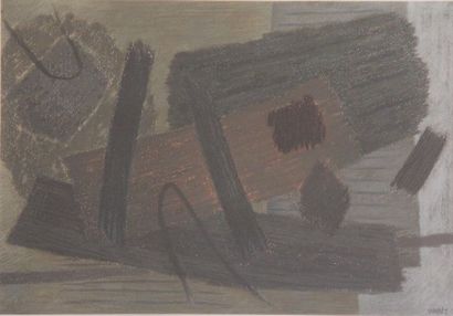 null Henri GOETZ (1909-1989) Pastel 
composition
on paper signed lower right
36 x...