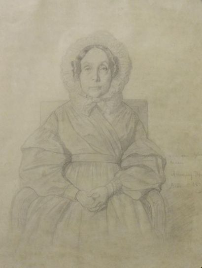 null Eugène Emmanuel AMAURY-DUVAL (1808-1885)
Portrait of an elderly woman with a...