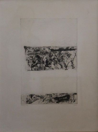 null Gailius PRANAS (1928-2015) 
Deux œuvres : Intramuros et Contraste
Pointes sèches...
