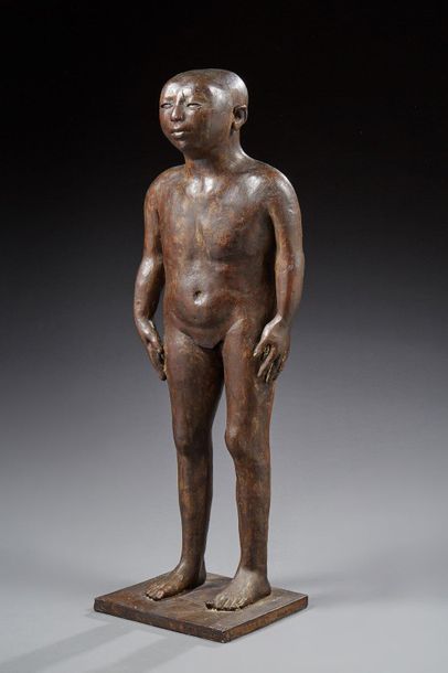 null José VERMEESCH (1922-1997)
Young boy
Sculpture in bronze signed on the base...