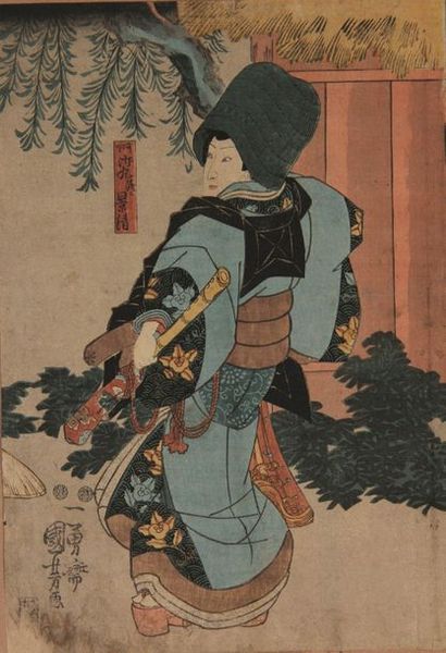 null KUNIYOSHI (1797-1861)
Six estampes libres ou parties de triptyques représentant...