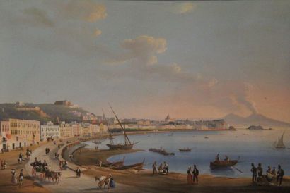 null LA PIRA (19th century) attributed to View
of Naples taken from the Carmelite
Mount...