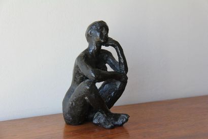 null Edmond MOIRIGNOT (1913-2002)
Femme pensive Artist's
proof in bronze with black...