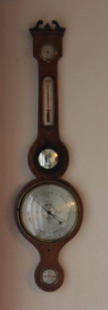 null Baromètre-thermomètre en bois de placage
H : 96 cm.