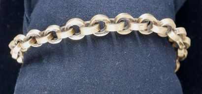 null * 18k yellow gold watch chain, weight: 19.4 g.