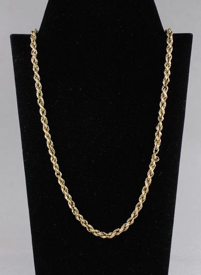 null Twisted 18k yellow gold necklace, pds: 9.8 g.