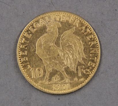 null *A 10 FF coin in yellow gold 1901