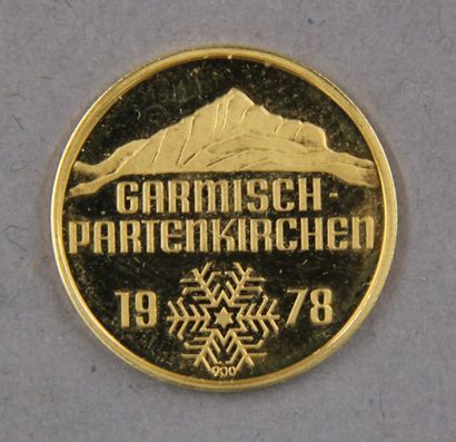 null Médaille en vermeil pour les jeux olympiques d'hiver à Garmisch-Partenkirchen...