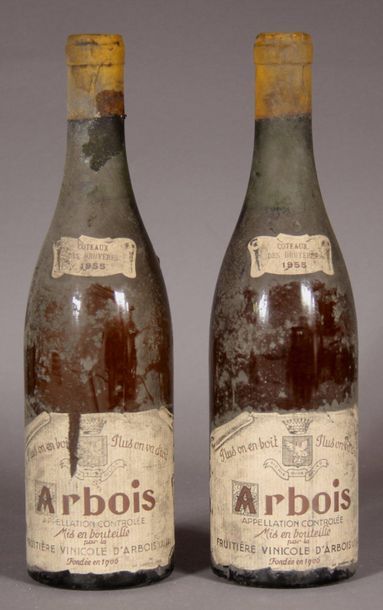 null 2	 bouteilles 	ARBOIS 		Fruitière Vinicole d'Arbois 	1955	 (ets, 1 TLB, 1 L...