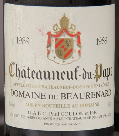 null 4 bottles CHÂTEAUNEUF-DU-PAPE, Beaurenard 1989 (es)
