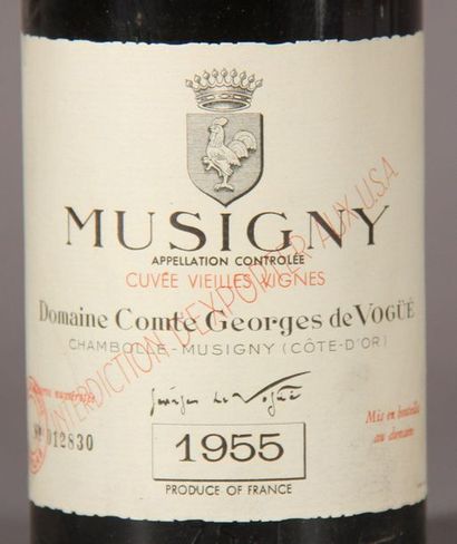 null 1	 bouteille 	MUSIGNY, 	"cuvée Vieilles Vignes", 	Comte de Vogüe 	1955	 (els,...