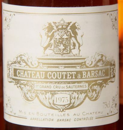 null 5 	bouteilles 	Château 	COUTET, 1° cru 	Barsac 	1975	 (2 J, 3 TLB)