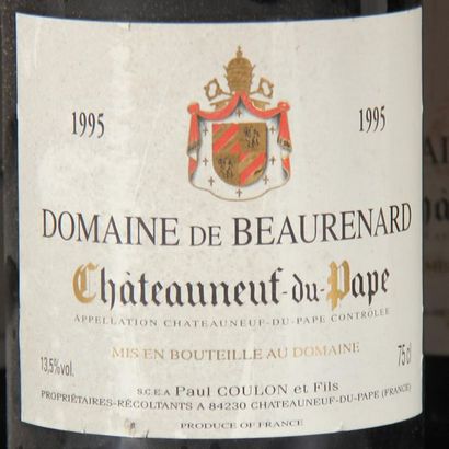 null 6 bottles CHÂTEAUNEUF-DU-PAPE, Beaurenard (3 of 1995, elt, 3 of 1998, es)