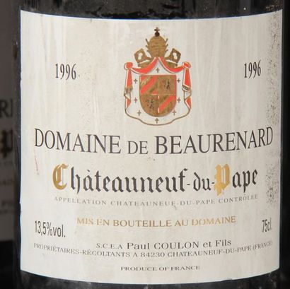 null 7	 bouteilles 	CHÂTEAUNEUF-DU-PAPE, 		Beaurenard 	1996	 (es)