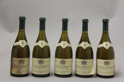 null 5	 bouteilles MEURSAULT 	"1° cru", 	Château de Meursault 	2000	 (elt, 2 ett...