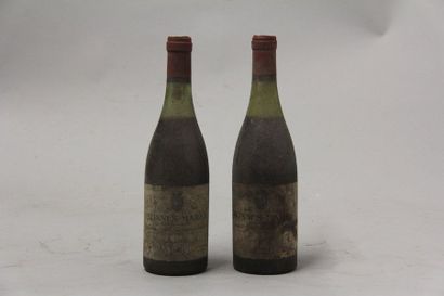 null 2 bottles BONNES-MARES, Comte de Vogüe 1961 (et, es, LB)
