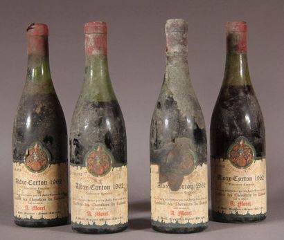 null 4 bottles ALOXE-CORTON, A. Morel 1962 (tasteviné, MB)
