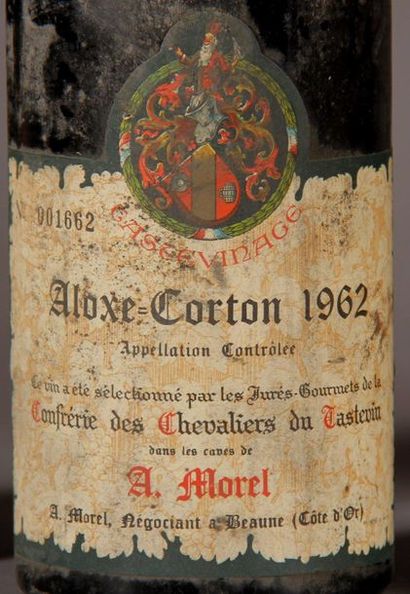 null 4	 bouteilles 	ALOXE-CORTON, 		A. Morel 	1962	 (tasteviné, MB)