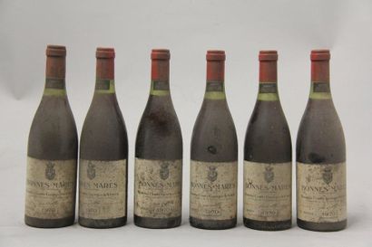 null 6 	bouteilles 	BONNES-MARES, 		Comte de Vogüe 	1970	 (es)
