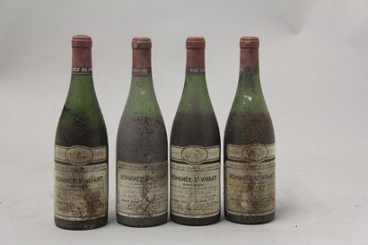 null 4 bottles ROMANEE-SAINT-VIVANT, DRC 1974 (ets, ett; 3 B, 1 V)