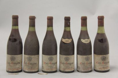 null 6 bottles CLOS VOUGEOT, Servelle-Tachot 1976 (1 LB, 2 SM)