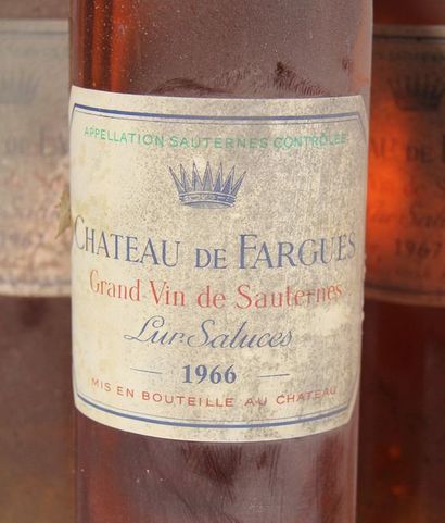 null *4	 bouteilles 	CH. DE FARGUES, 	Sauternes 	1966