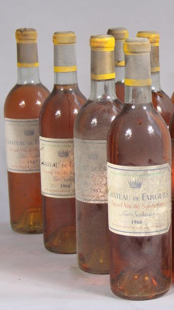 null *6	 bouteilles 	CH. 	DE FARGUES, 	Sauternes 	1966