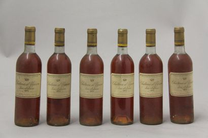null 6 	bouteilles 	Château 	D'YQUEM, 1° Cru Supérieur 	Sauternes 	1973	 (TLB)