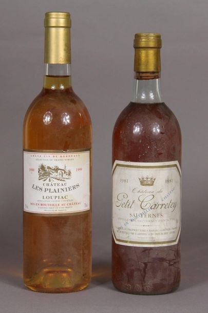 null 2 	bouteilles 	BLANC LIQUOREUX 			 (Loupiac 99 et Sauternes 81)