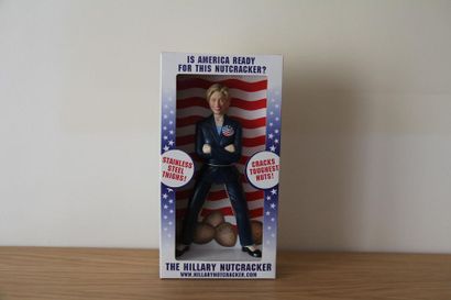null Resin nutcracker in the shape of Hillary CLINTON, in its original box, for the...