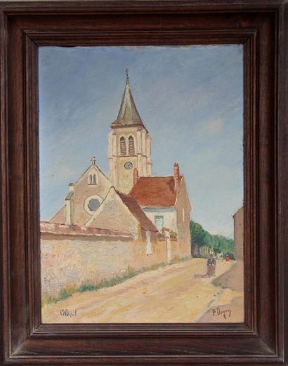 null *Ecole moderne
Eglise
Huile sur panneau signée en bas à droite
32 x 25 cm.