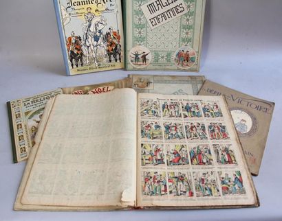 null *Lot de sept volumes pour enfants dont :
-Jeanne d'Arc
-Alphabet du Père Noël
-Le...