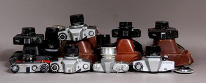 null Set of eight Soviet cameras:
- FED two cameras model 35 (accidents, wear and...