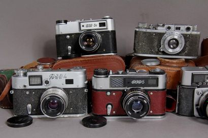 null FED
Set of six cameras:
- model obj.13,5 f=50 (traces of moisture) with used...